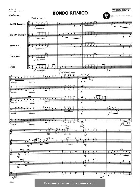 Rhythmic Rondo Rondo Ritmico by A. Frankenpohl - sheet music on MusicaNeo