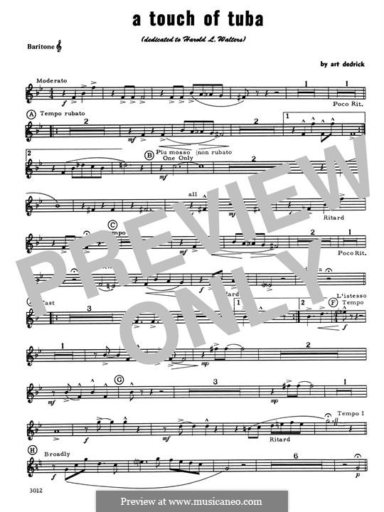 A Touch of Tuba: Baritone T.C. part by Art Dedrick