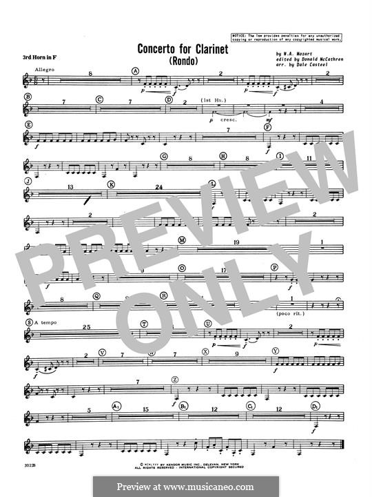 Movement 3: 3rd Horn in F part by Wolfgang Amadeus Mozart