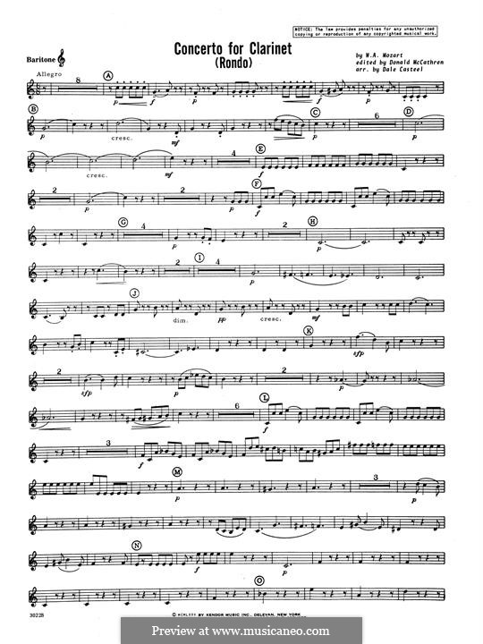 Movement 3: Baritone T.C. part by Wolfgang Amadeus Mozart