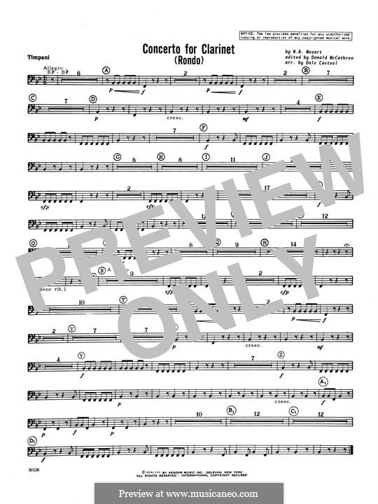 Movement 3: Timpani part by Wolfgang Amadeus Mozart