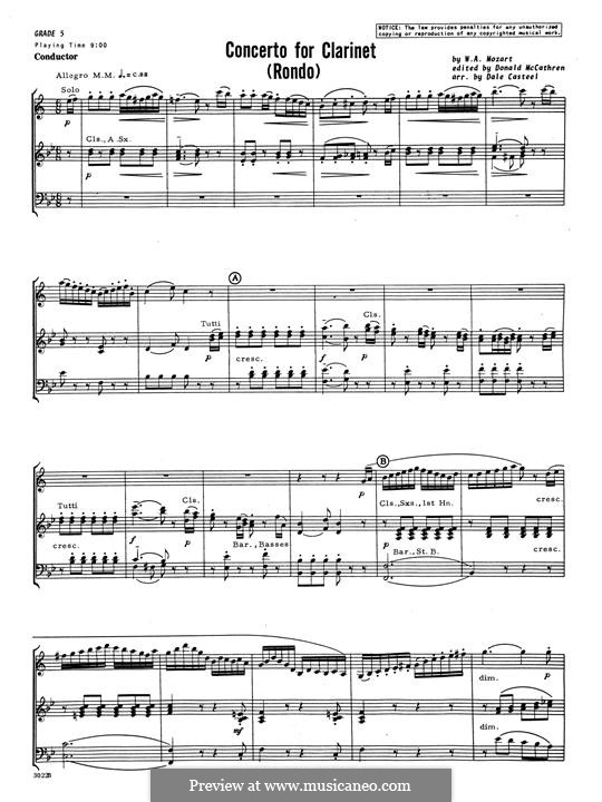 Movement 3: Full score by Wolfgang Amadeus Mozart