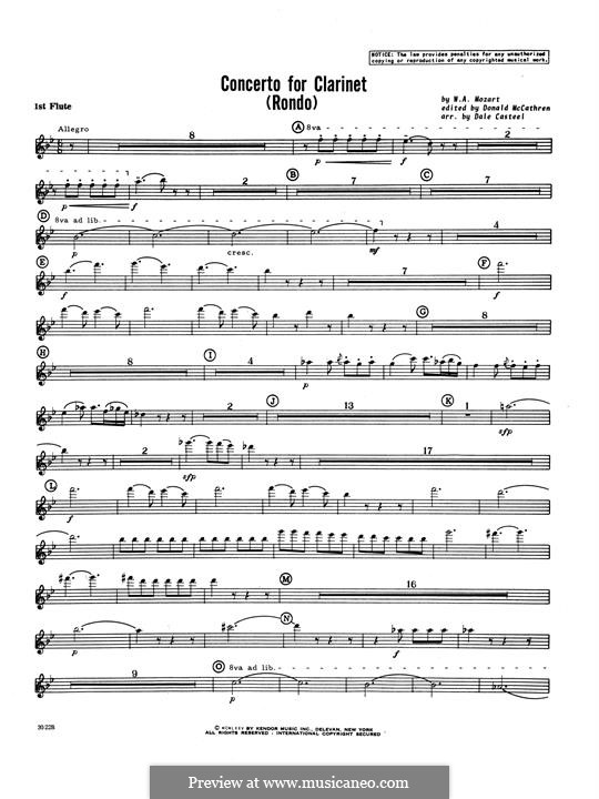 Movement 3: 1st Flute part by Wolfgang Amadeus Mozart