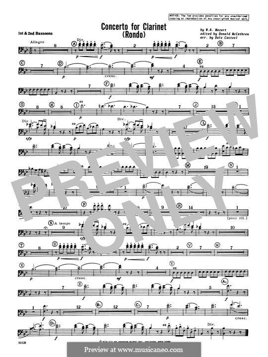 Movement 3: Bassoon part by Wolfgang Amadeus Mozart