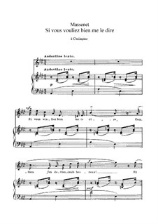 Si vous vouliez bien me le dire: In A Flat Major by Jules Massenet
