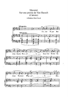 Sur une poésie de Van Hasselt: In D Flat Major by Jules Massenet
