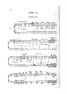 Le roi de Lahore (The King of Lahore): Act II. Arrangement for voices and piano by Jules Massenet