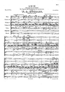 Voi avete un cor fedele, K.217: Voi avete un cor fedele by Wolfgang Amadeus Mozart
