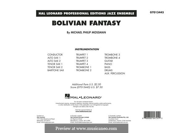 Bolivian Fantasy: Full Score by Michael Philip Mossman