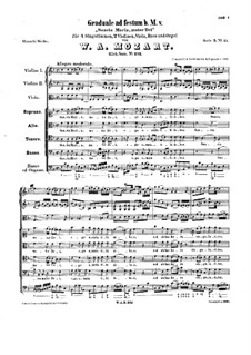 Sancta Maria, Mater Dei, K.273: Sancta Maria, Mater Dei by Wolfgang Amadeus Mozart