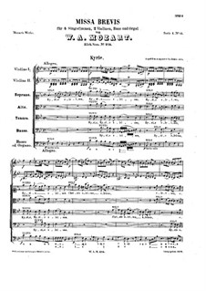 Mass No.14 in B Flat Major (Missa brevis No.9), K.275: Kyrie by Wolfgang Amadeus Mozart