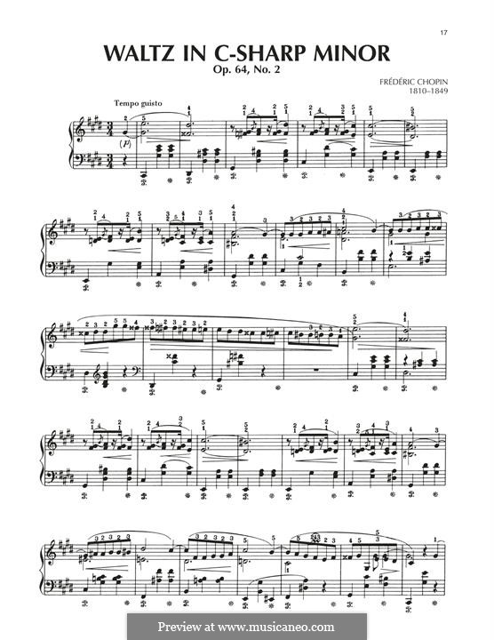 No.2 in C Sharp Minor: For piano by Frédéric Chopin