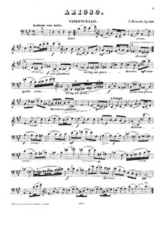 Three Pieces for Cello and Piano, Op.146: Solo part by Carl Reinecke