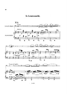 King Manfred, Op.93: In Lenzenacht, für Cello und Klavier by Carl Reinecke