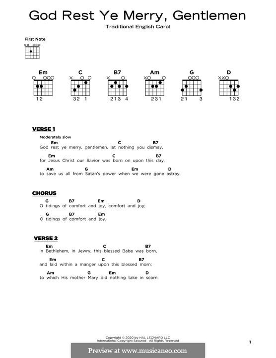 Guitar version: For a single performer by folklore