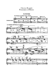 Fontane di Roma (Fountains of Rome): Piano part by Ottorino Respighi