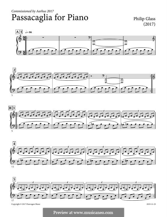 Distant Figure (Passacaglia for Solo Piano): Distant Figure (Passacaglia for Solo Piano) by Philip Glass