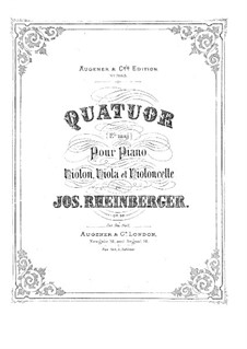 Piano Quartet in E Flat Major, Op.38: Piano Quartet in E Flat Major by Josef Gabriel Rheinberger