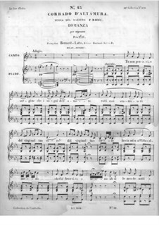Corrado d'Altamura. Romance for Voice and Piano: Corrado d'Altamura. Romance for Voice and Piano by Federico Ricci