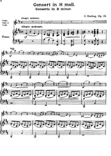 Concerto for Violin (or Viola, or Cello) and Orchestra No.2 in B Minor, Op.35: Version for violin (or viola, or cello) and piano by Oskar Rieding