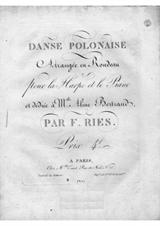 Danse Polonaise for Harp and Piano: Danse Polonaise for Harp and Piano by Ferdinand Ries