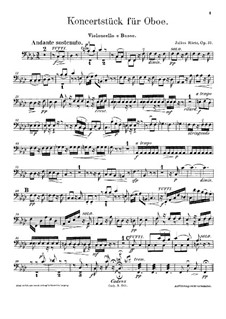 Concert Piece for Oboe and Orchestra, Op.33: Cello and Double Bass Part by Julius Rietz