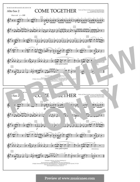 Come Together (The Beatles) Marching Band Version: Alto Sax 2 part by John Lennon, Paul McCartney