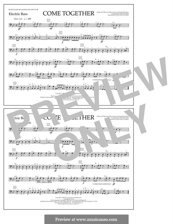 Come Together (The Beatles) Marching Band Version: Electric Bass part by John Lennon, Paul McCartney