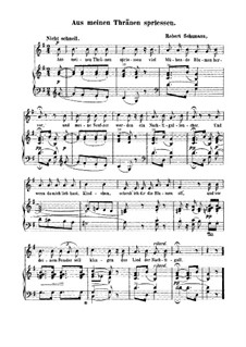 No.2 Many Flowers Spring up from My Tears: Piano-vocal score (G Major) by Robert Schumann