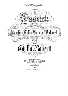 Piano Quartet in F Minor: Full score, parts by Giulio Roberti
