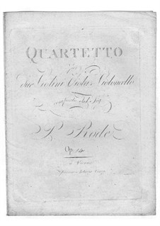 String Quartet in G Minor, Op.14: String Quartet in G Minor by Pierre Rode