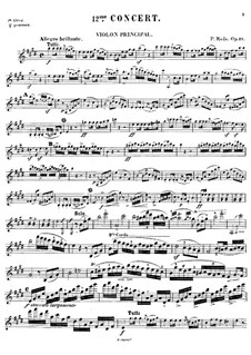 Violin Concerto No.11 in D Major, Op.23: For violin and piano – solo part by Pierre Rode