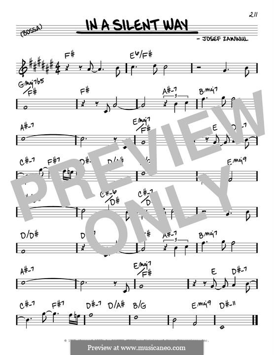 In A Silent Way by J. Zawinul sheet music on MusicaNeo