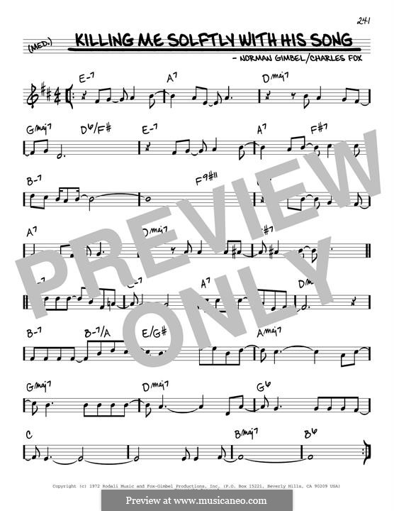 Killing Me Softly with His Song: Melody line by Charles Fox