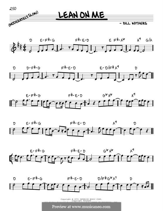 Vocal version: Melody line by Bill Withers