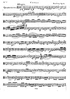 String Quartet No.4 in F Major, Op.12: Viola part by Bernhard Romberg