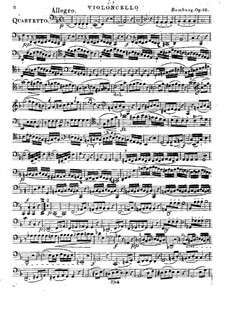 String Quartet No.4 in F Major, Op.12: Cello part by Bernhard Romberg