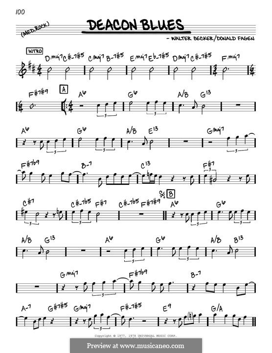 Deacon Blues (Steely Dan): Melody line by Donald Fagen, Walter Becker