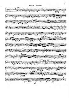 Three String Quartets, Op.1: Violin II part by Bernhard Romberg