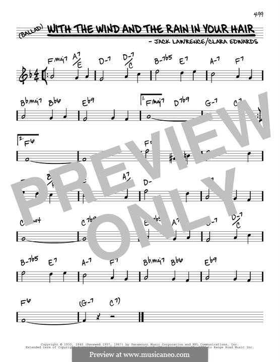 With the Wind and the Rain in Your Hair: Melody line by Clara Edwards, Jack Lawrence