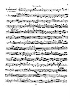 Three String Quartets, Op.1: Cello part by Bernhard Romberg