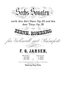 Three Sonatas for Cello and Piano, Op.38: Sonata No.2 – Solo part by Bernhard Romberg