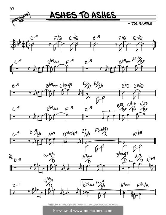 Ashes To Ashes By J Sample Sheet Music On Musicaneo Ashes To Ashes By J Sample Sheet Music On Musicaneo