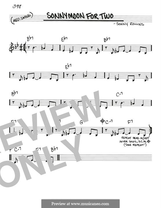 Sonnymoon for Two: Melody line by Sonny Rollins