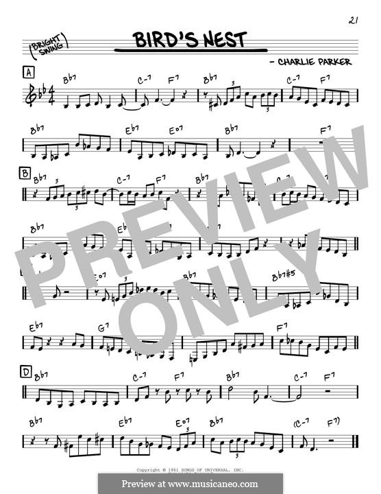 Bird's Nest by C. Parker sheet music on MusicaNeo