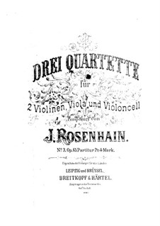 String Quartet No.3, Op.65: String Quartet No.3 by Jacob Rosenhain