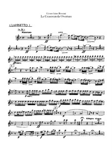 La Cenerentola (Cinderella): Overture – clarinets parts by Gioacchino Rossini
