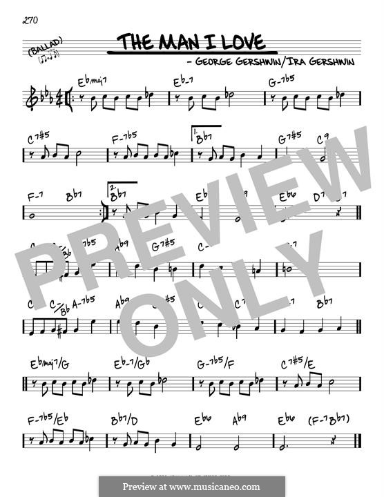 The Man I Love: Melody line by George Gershwin