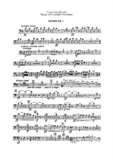 Le siège de Corinthe (The Siege of Corinth): Overture – trombones parts by Gioacchino Rossini