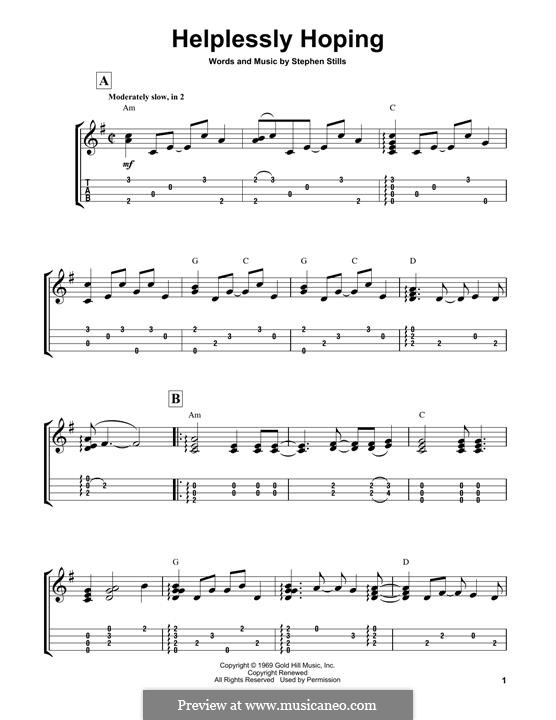 Helplessly Hoping (Crosby, Stills & Nash): For ukulele by Stephen Stills